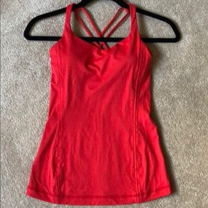 Lululemon red workout tank